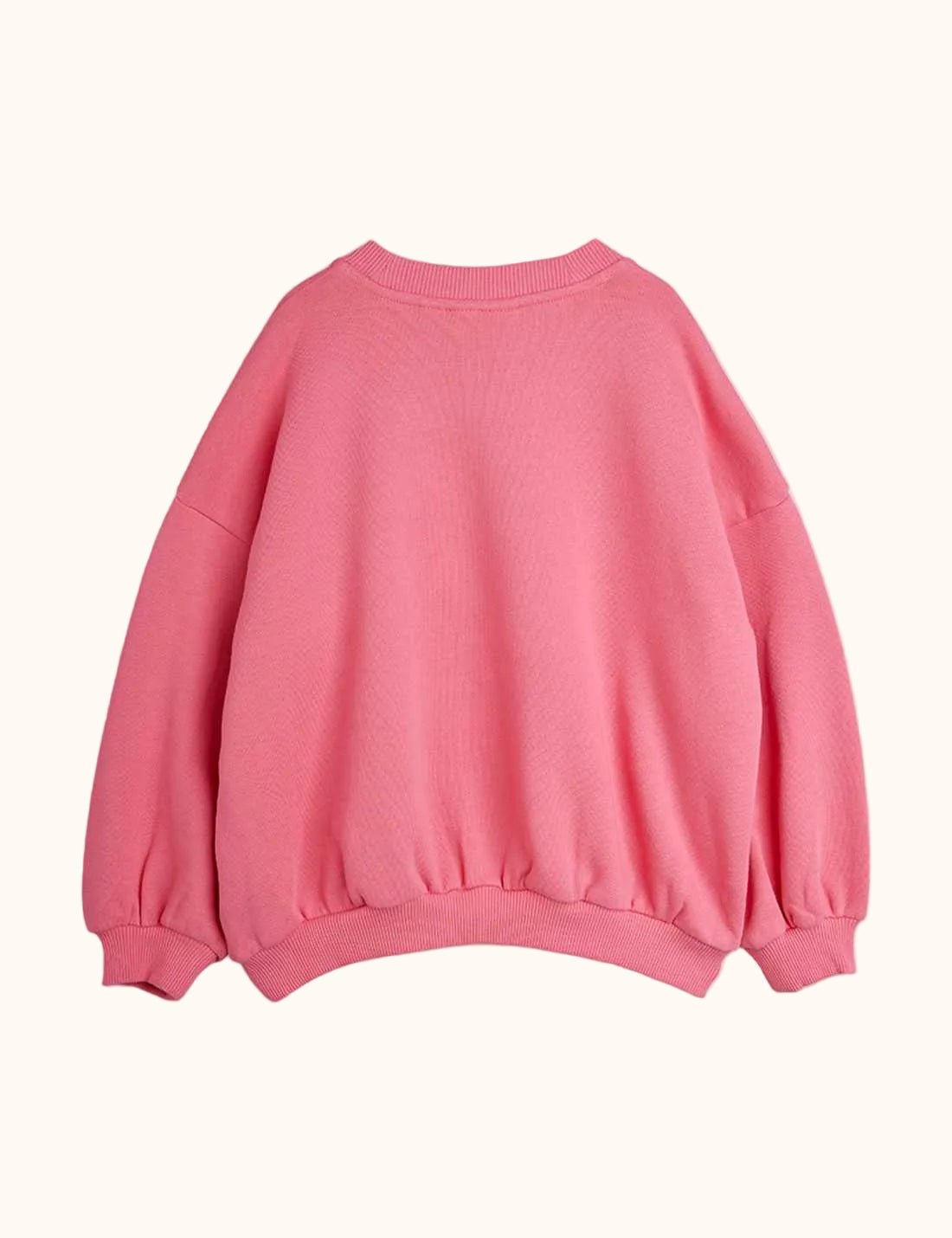 Rückseite des pinken Mini Rodini Cat Chenille Sweatshirts