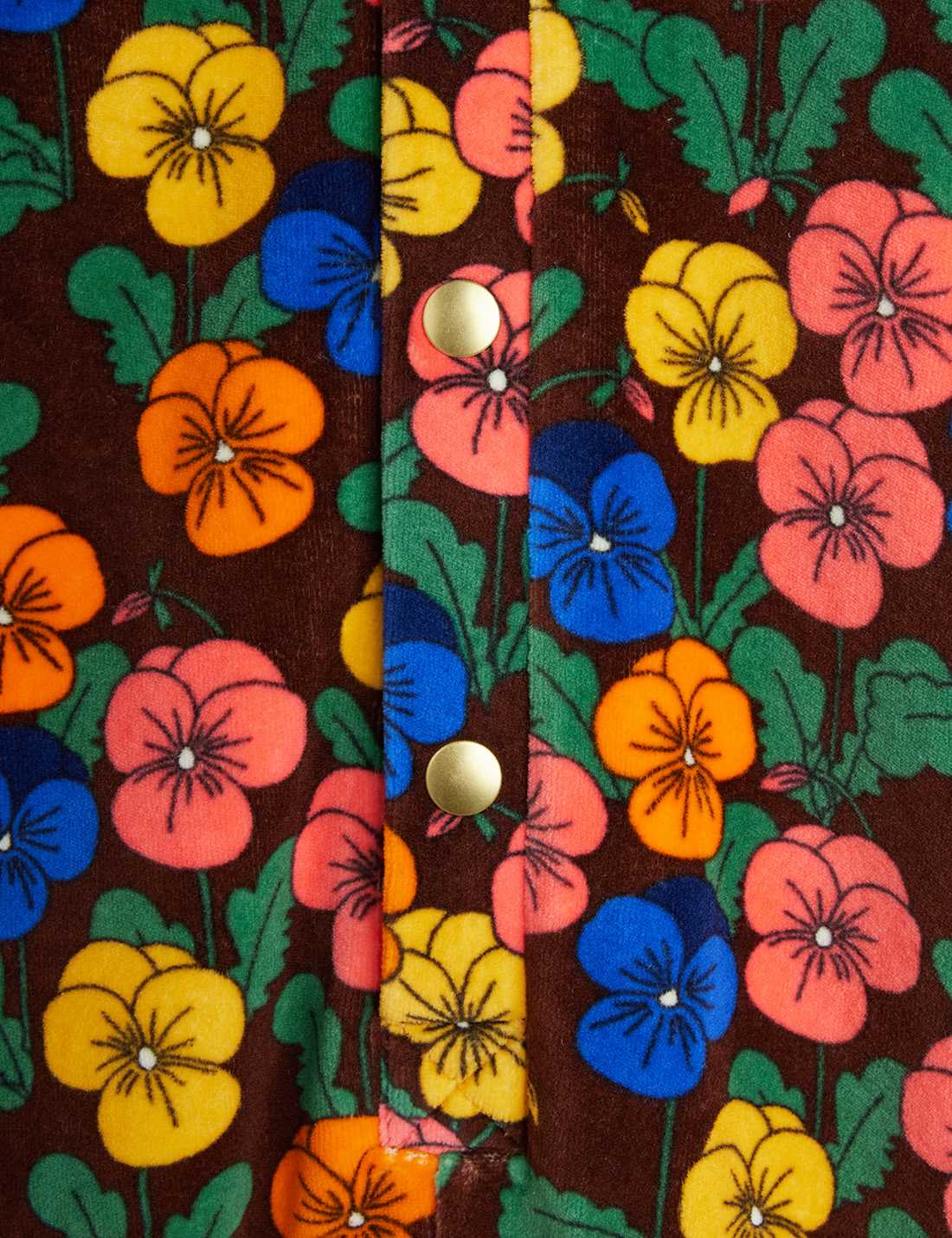 Mini Rodini Violas Baby overall met kleurrijke bloemenprint