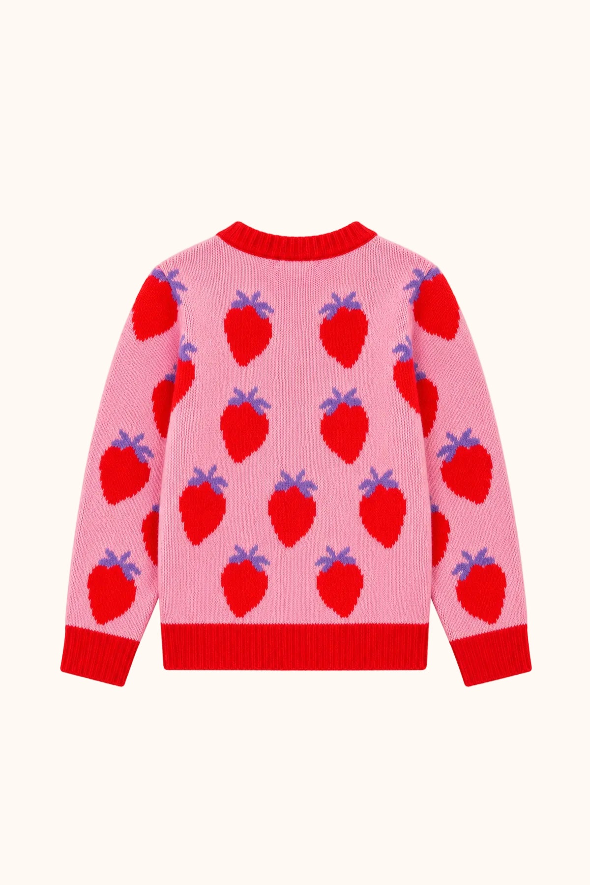 Jhené kinder Sweater van The New Chapter in Mars Red achteraanzicht