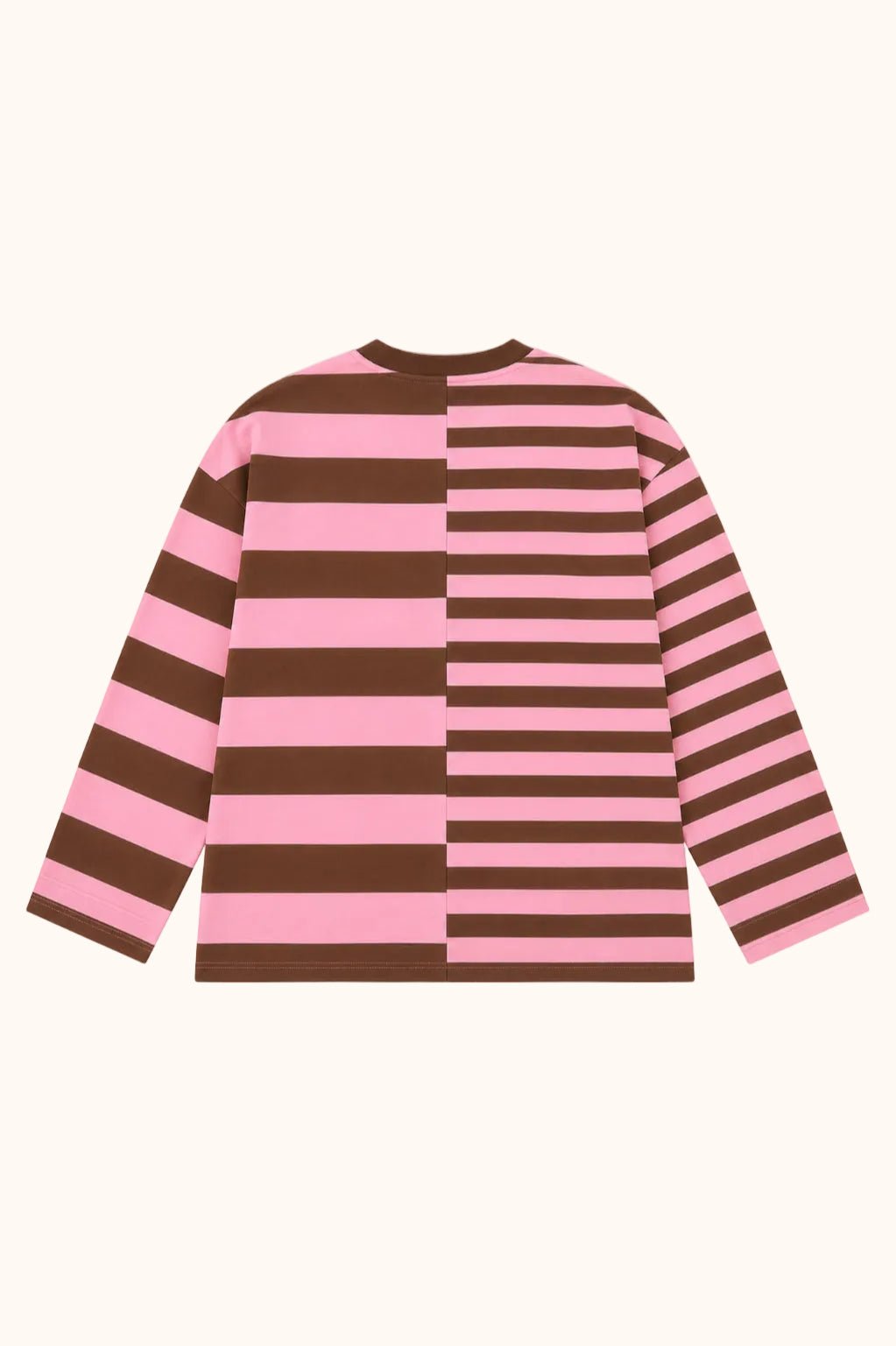 Long sleeve top by Salty with stripes, back view by Salty Stitch