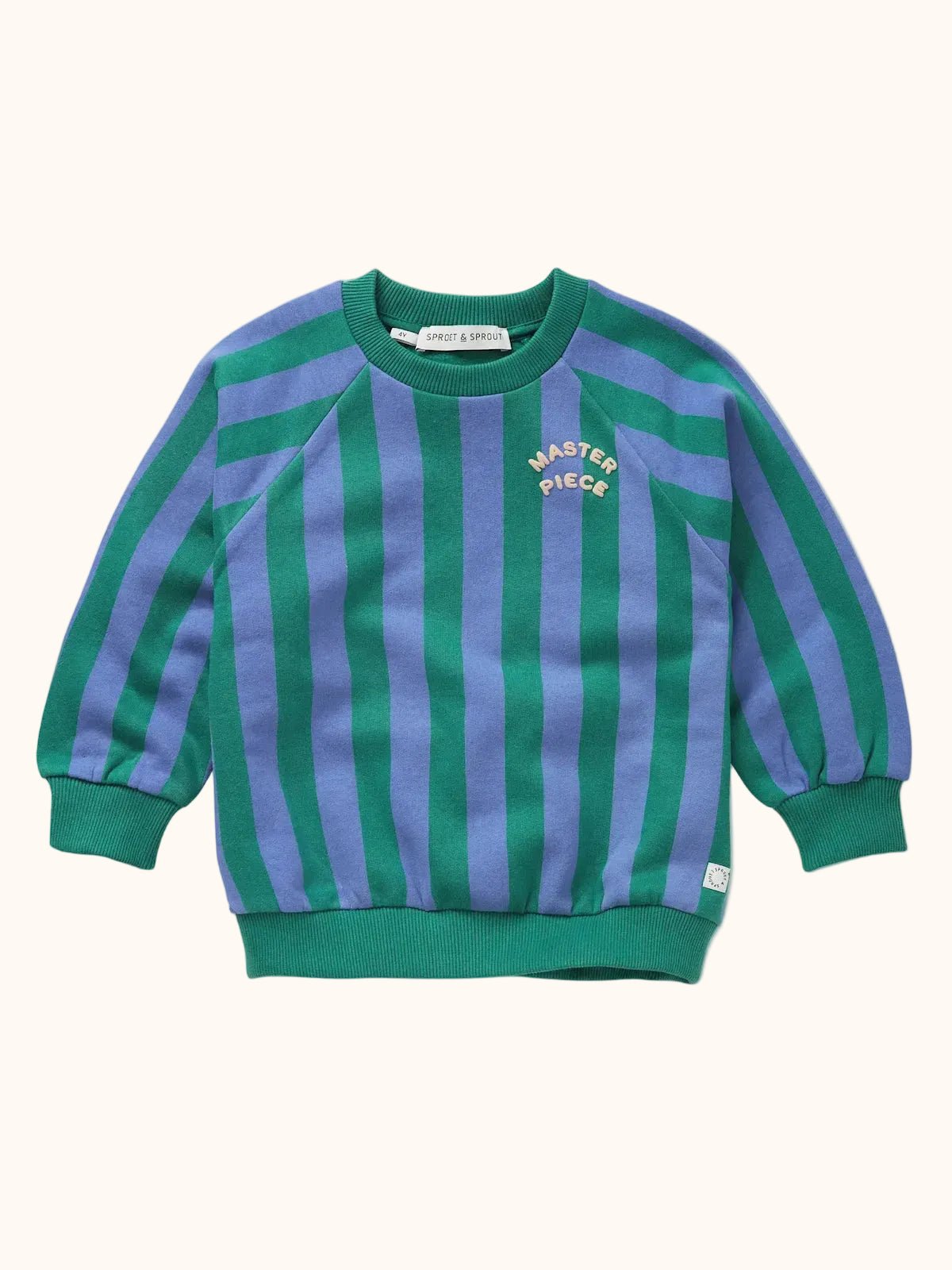 Grün blau gestreiftes Kinder Sweatshirt von Sproet & Sprout