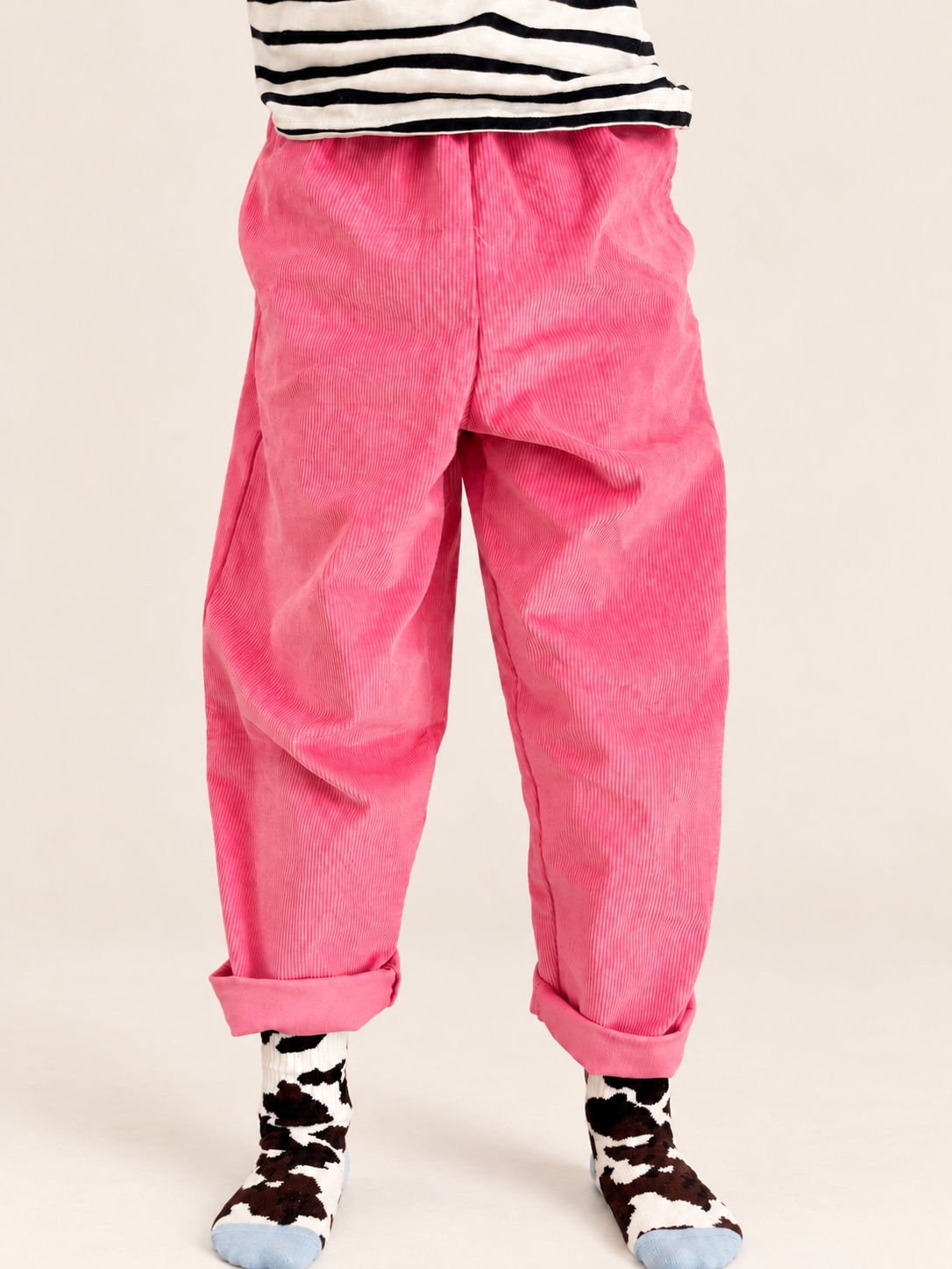 Rosa Atlas Cordhose im Kinderlook