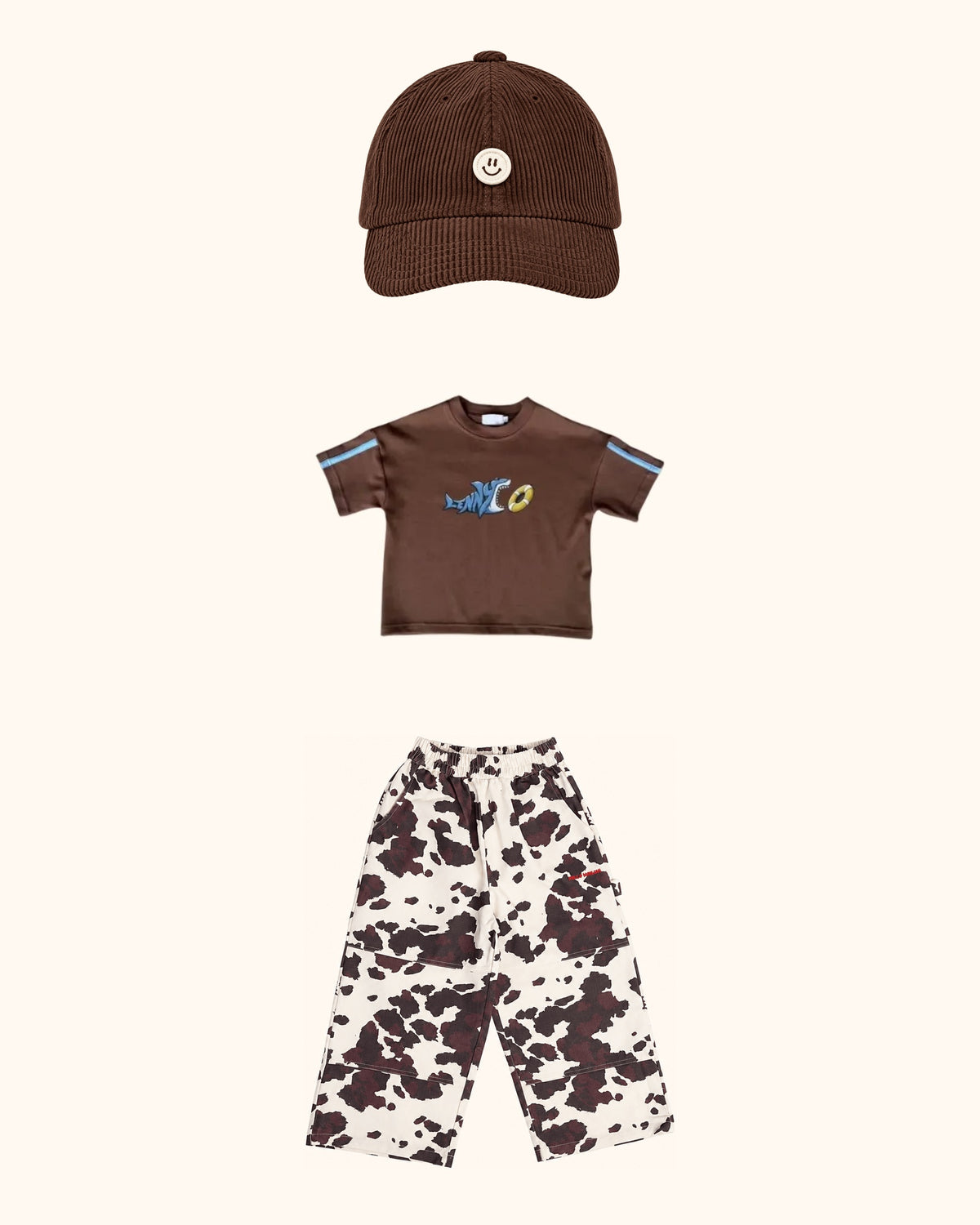 Cow Shark Cord Mini Look – originale Produkte auf einheitlichem Hintergrund