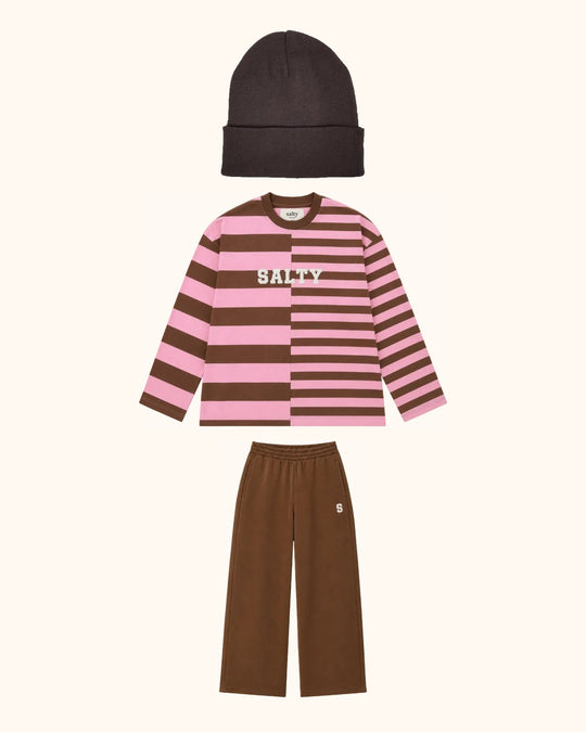 Salty Pink Stripe Kids Look