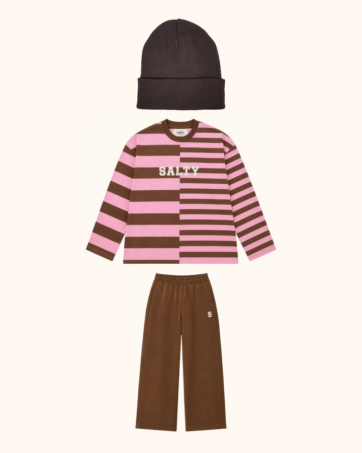 Salty Pink Stripe Kids Look