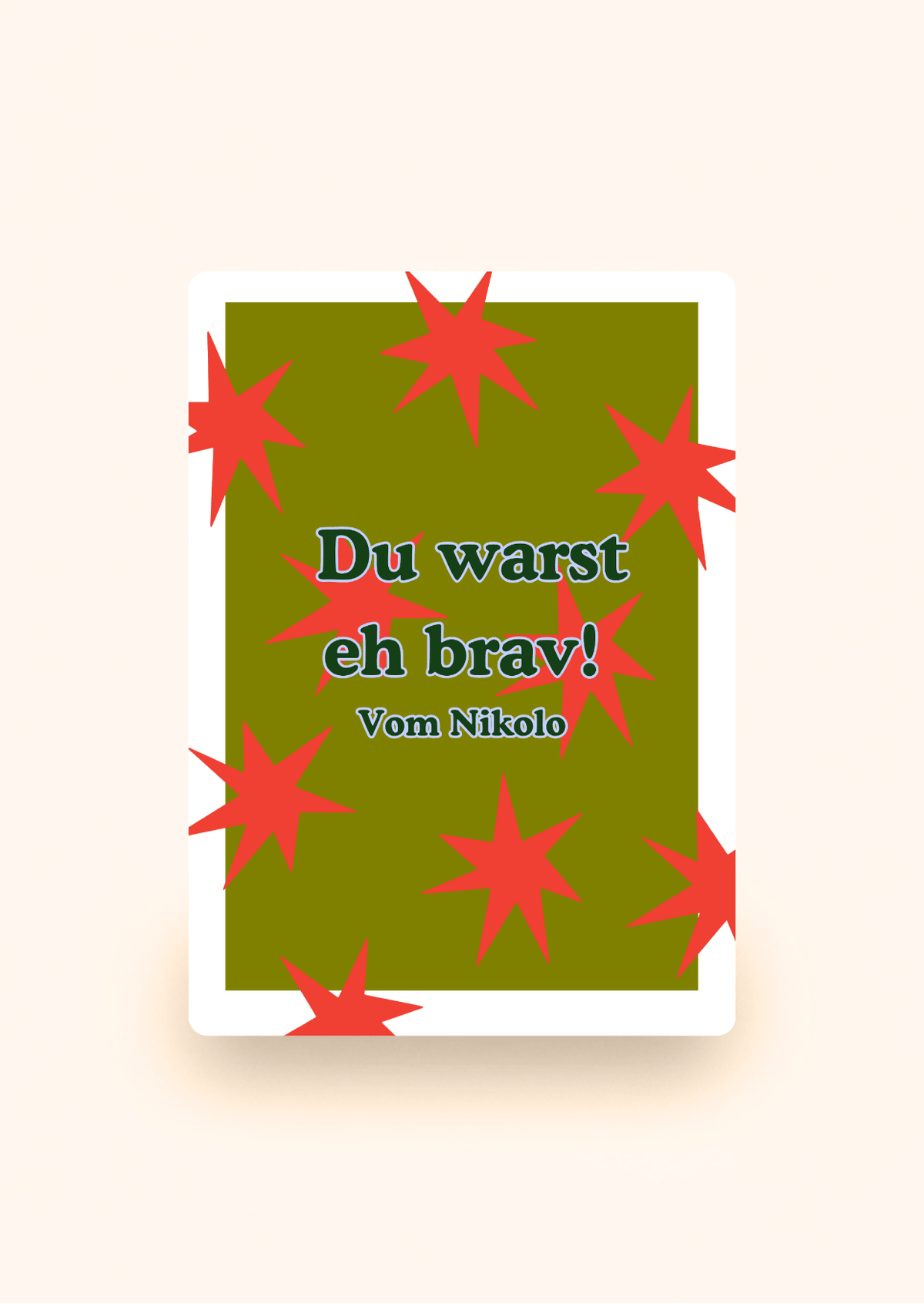 Wenskaart met tekst Du warst eh brav! vom Nikolaus van Kaartcreaties