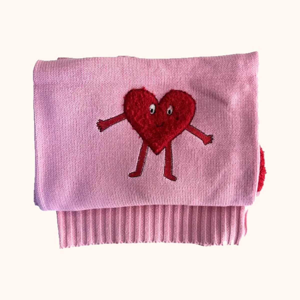 Baby blanket by Lennyco in pink and red with hearts
