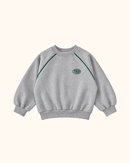 Melange sweatshirt with fine stripes