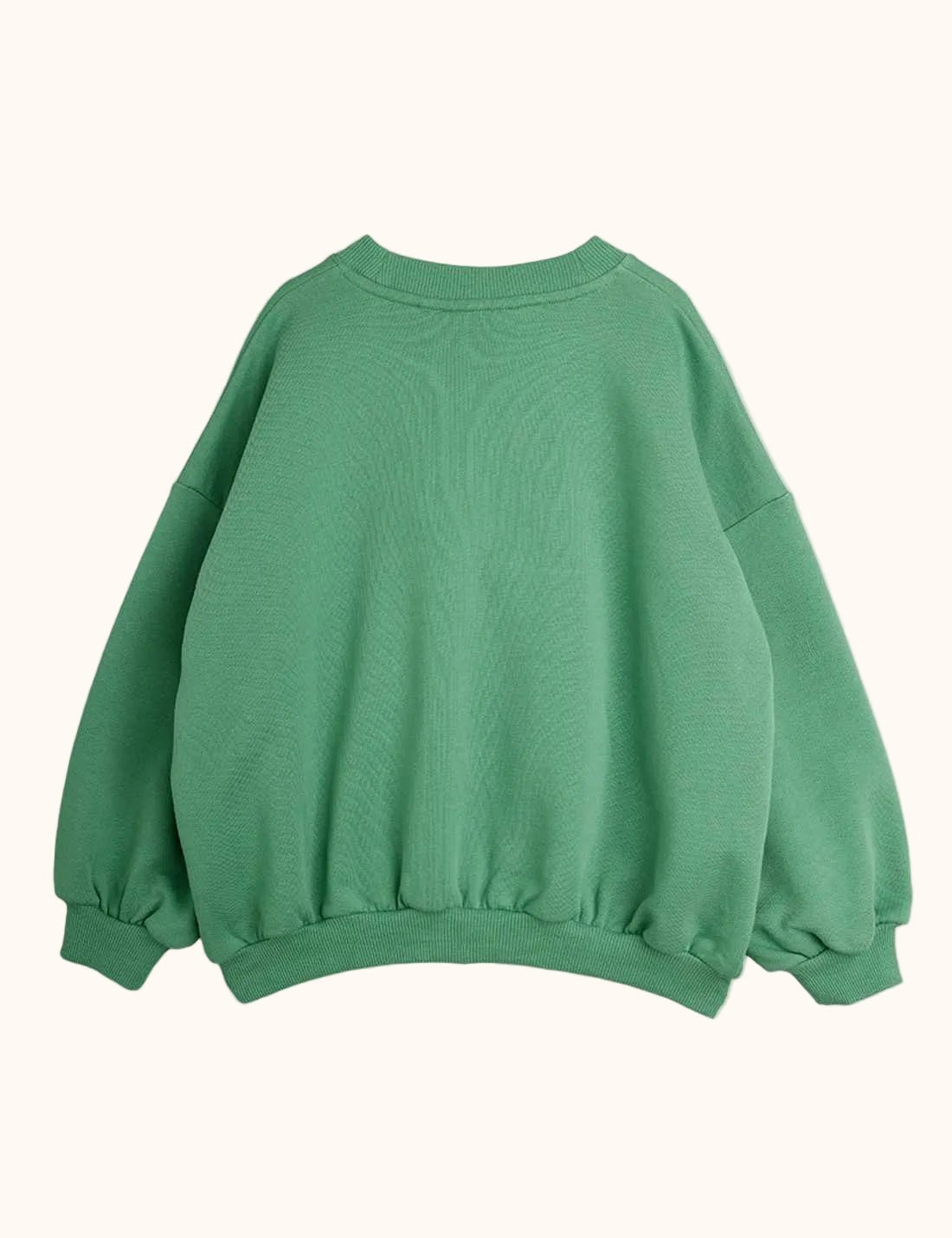 Elephant Shrew Baby sweatshirt by Mini Rodini in green, back view