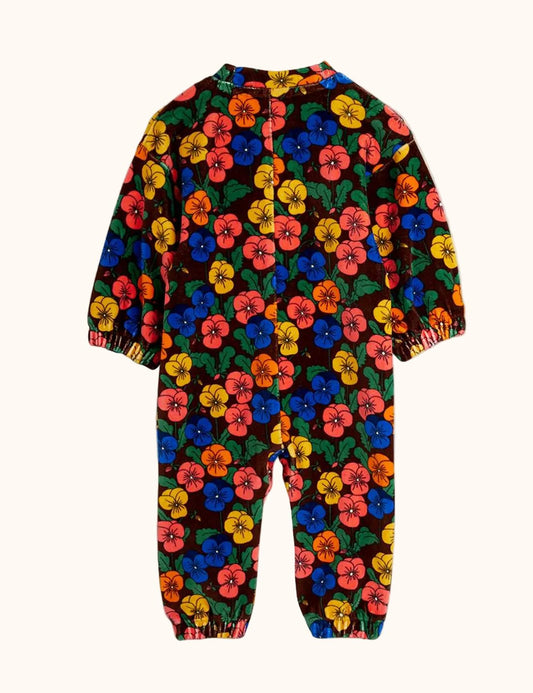 Mini Rodini Violas Velours Overall für Babys Rückansicht