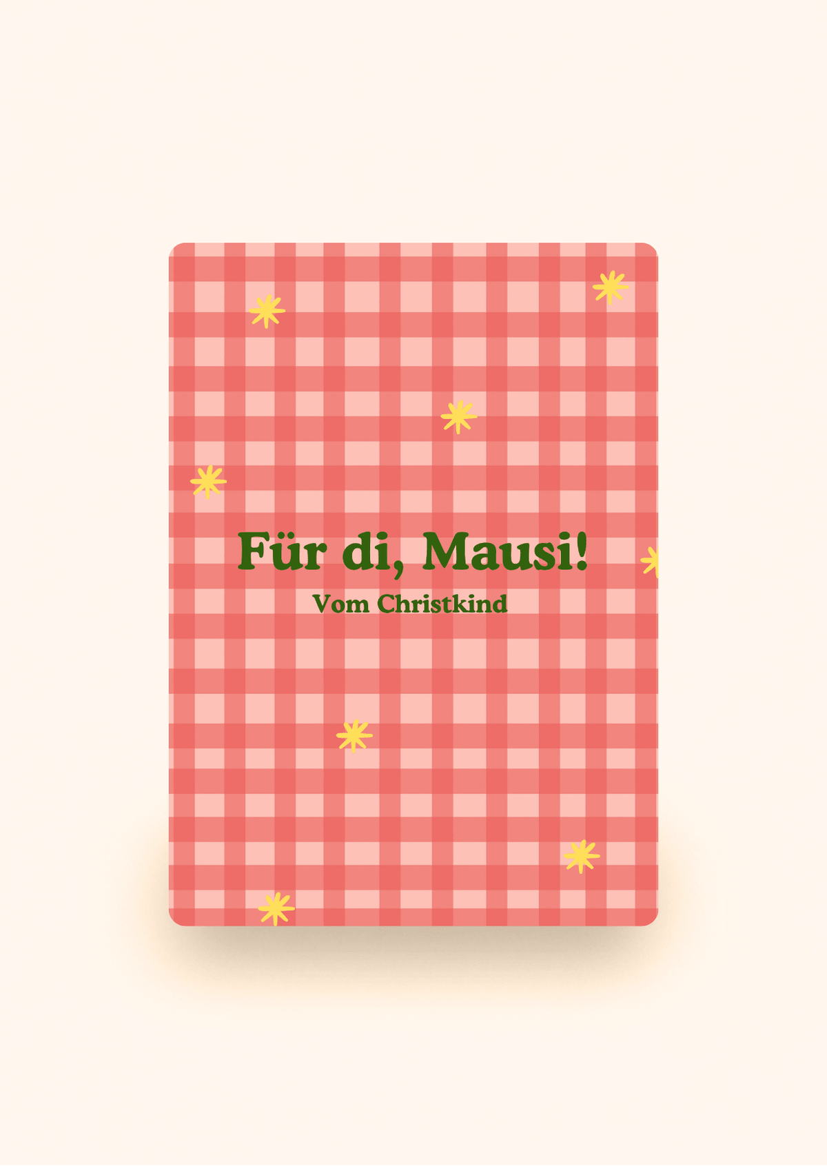 Wenskaart met tekst Für di, Mausi! vom Christkind van Kaartcreaties
