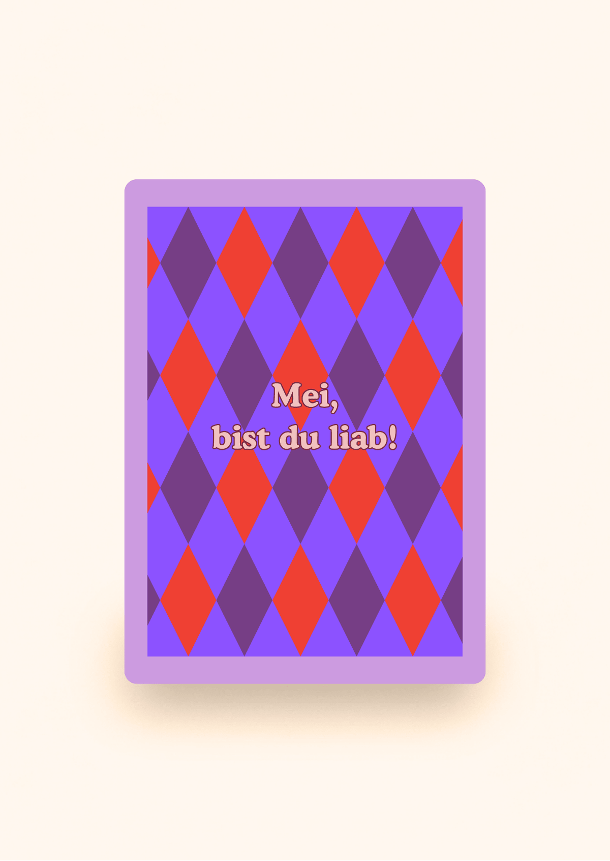 Wenskaart met tekst Mei, bist du liab! van Kaartcreaties