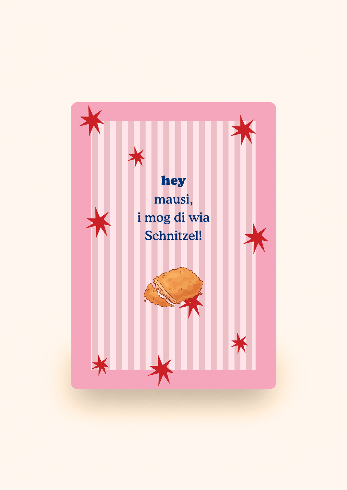 Wenskaart met tekst Hey Mausl, i mog di van Kaartcreaties