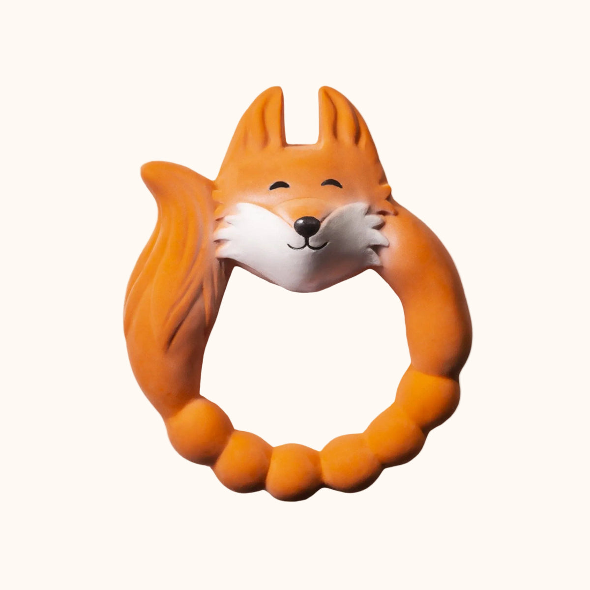 Natruba Beißring Fuchs aus Naturkautschuk in Orange