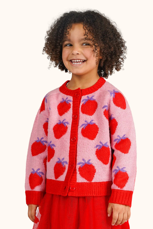 The New Chapter Jhené Sweater Mars Red getragen Kinder Pullover Rot Pink