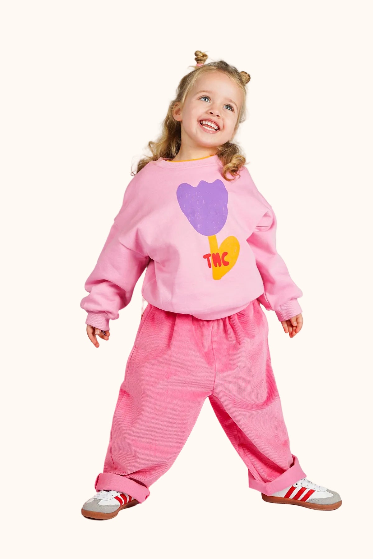 Billie trui van The New Chapter in roze, gedragen
