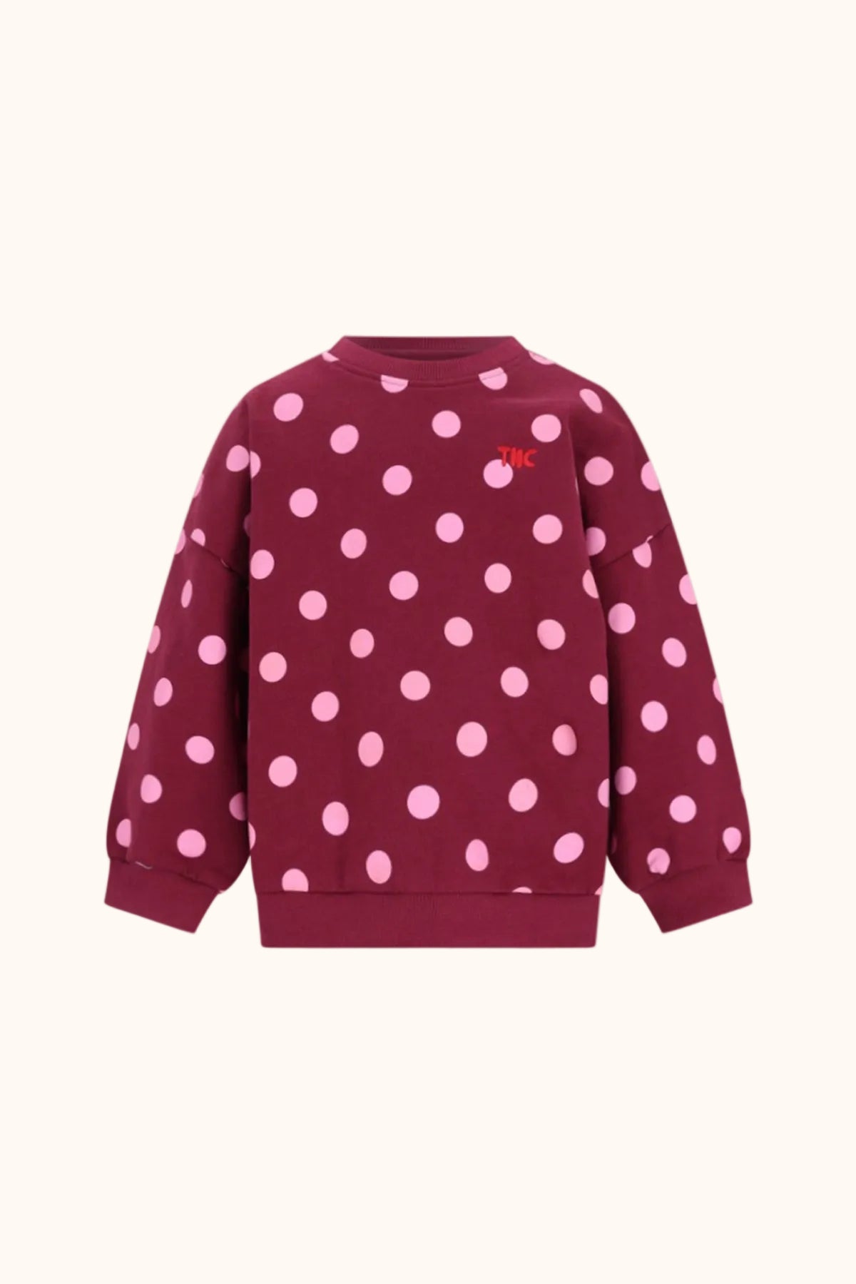 The New Chapter Billie Sweater Polkadot in Bordeaux und Rosa