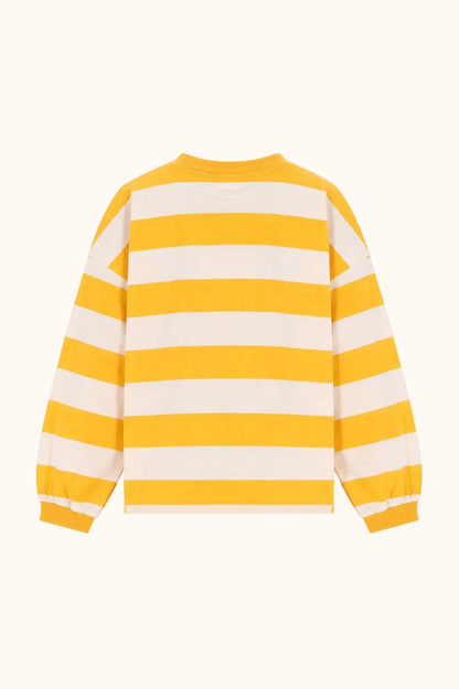 Gelbes Langarmshirt mit Erdbeerprint von The New Chapter
