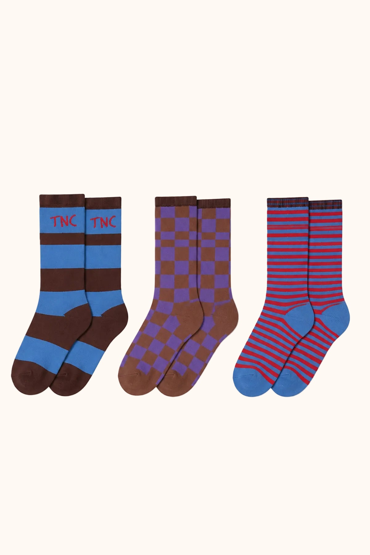 The New Chapter Vesper kindersokken 3 pack Multicolor kleurrijke sokken met verschillende prints