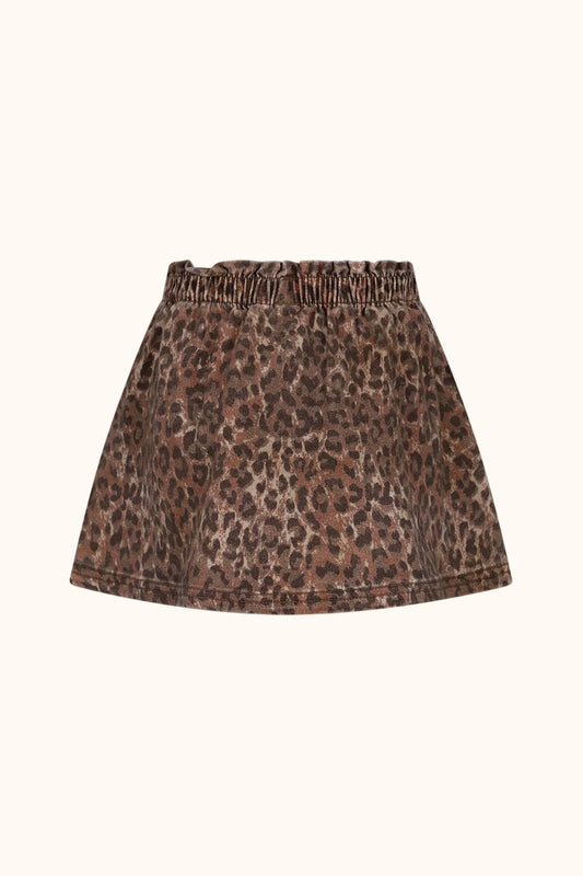 The New Chapter Rosie Denimrock mit Leopardenmuster