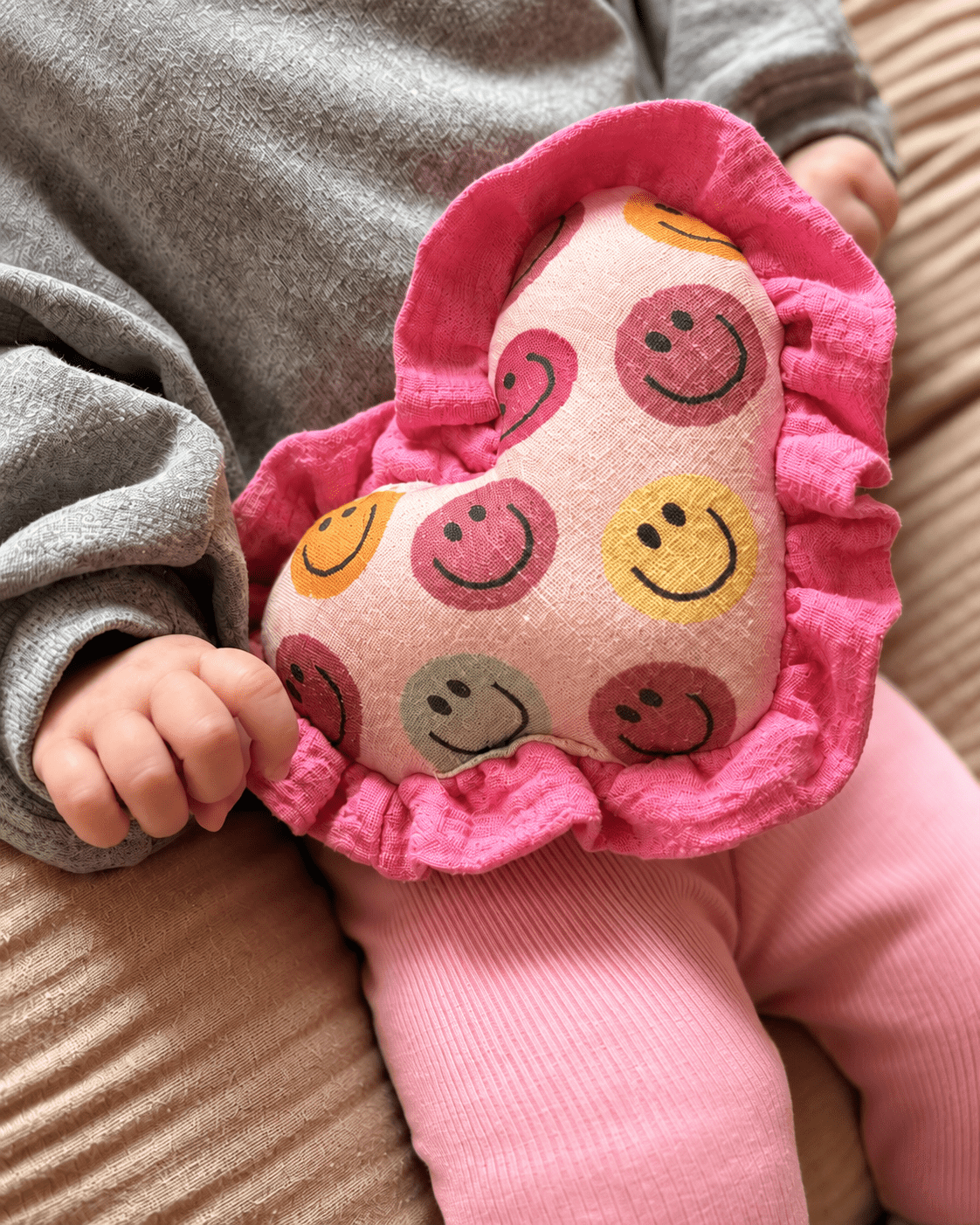 Speenkoord met smiley hart van Colori Ribelle