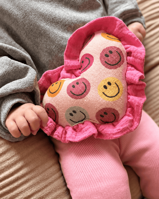 Schnullerhalter mit Smiley Herz von Colori Ribelle