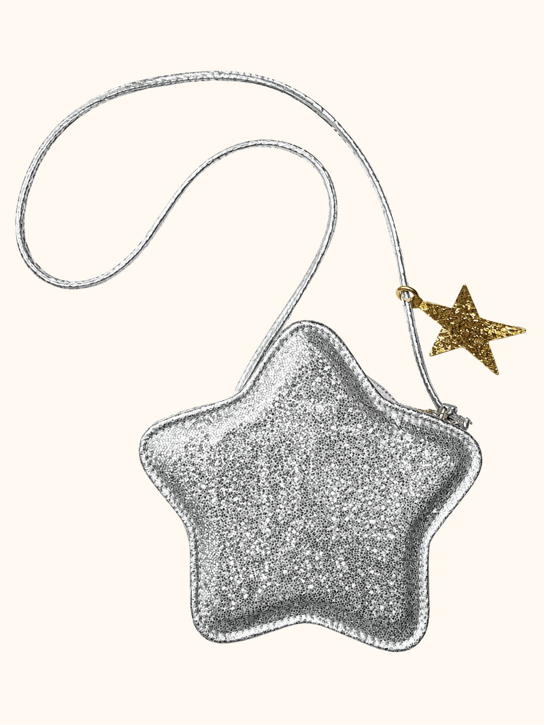 Silver star shaped kids crossbody bag by Colori Ribelle