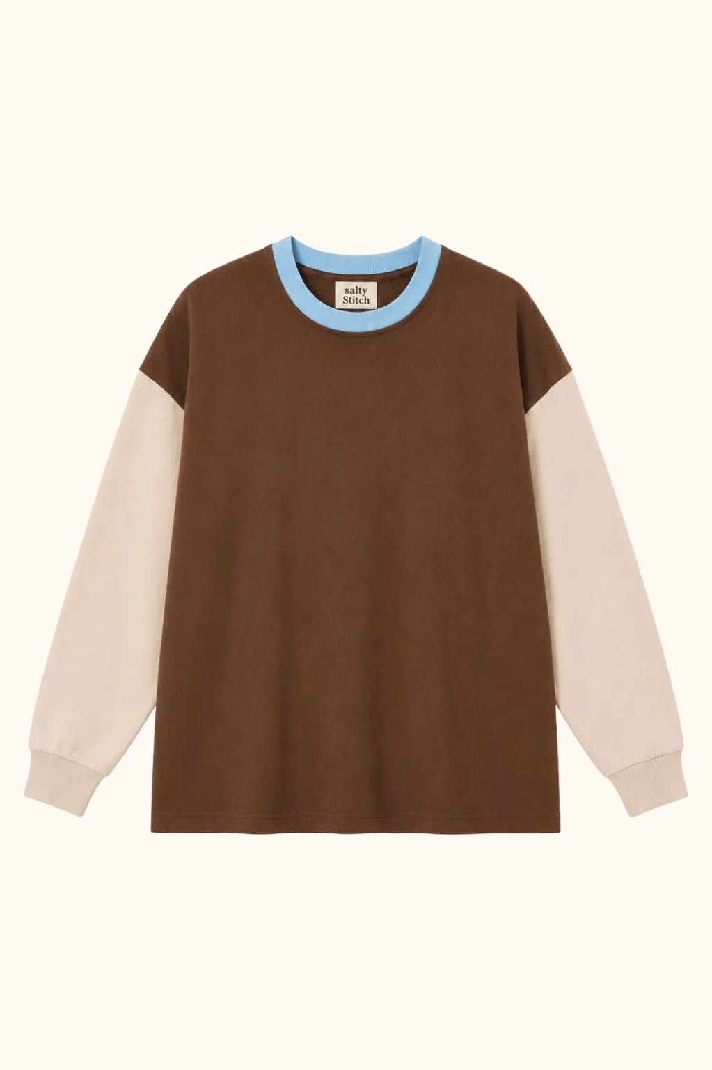 Salty Skater Tee Cozy Breakfast Kinder Longsleeve Vorderansicht von Salty Stitch