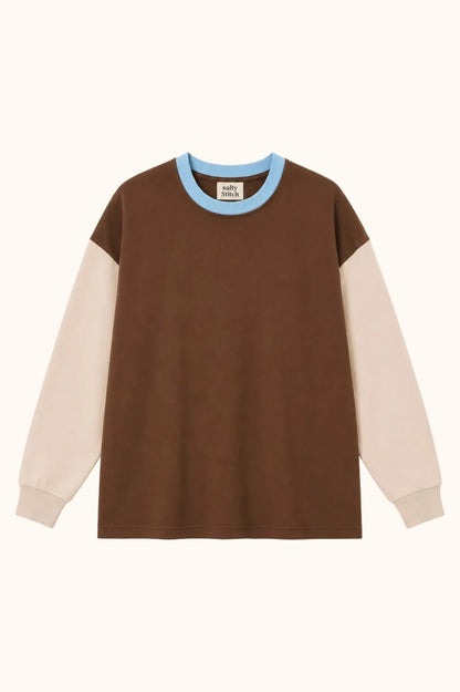 Salty Skater Tee Cozy Breakfast Kinder Longsleeve Vorderansicht von Salty Stitch