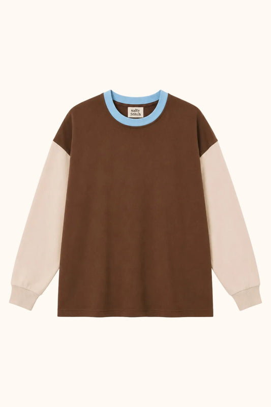 Salty Skater Tee Cozy Breakfast Kinder Longsleeve Vorderansicht von Salty Stitch