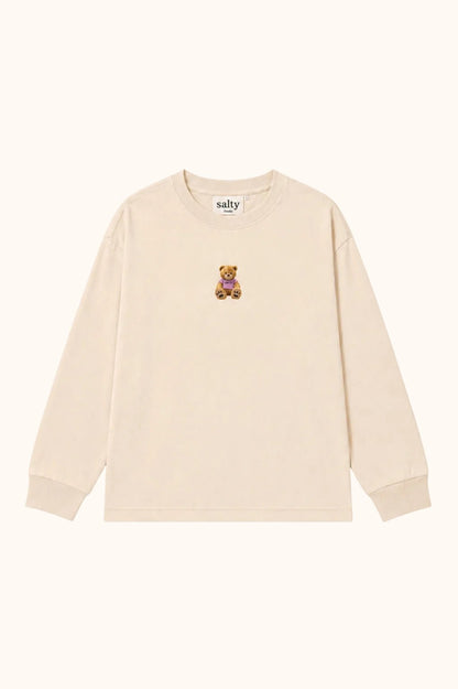 Salty Skater Tee Cozy Teddy Beige Vorderansicht von Salty Stitch