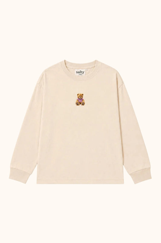 Salty Skater Tee Cozy Teddy Beige Vorderansicht von Salty Stitch