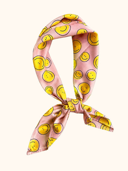 Roze Smiley Bandana voor kinderen van Colori Ribelle