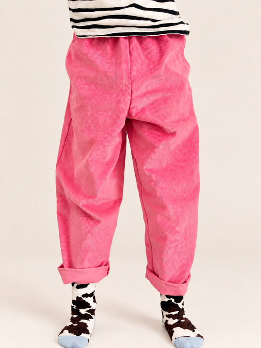 Rosa Atlas Cordhose im Kinderlook
