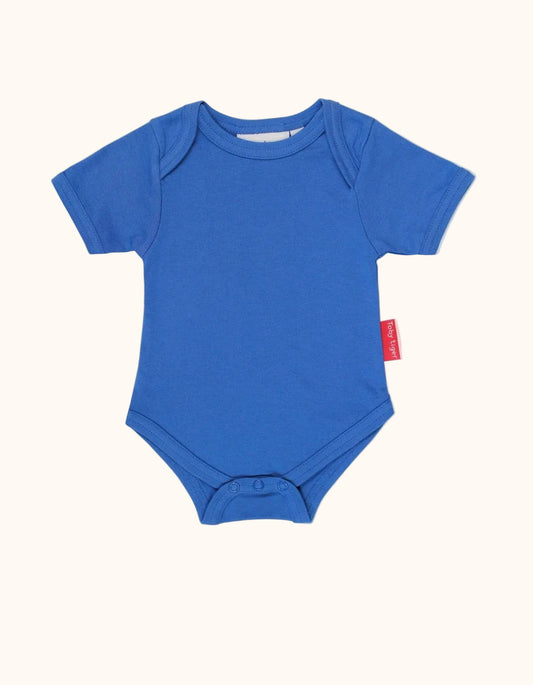 Blauer Kurzarm Baby Body aus Bio Baumwolle von Toby Tiger