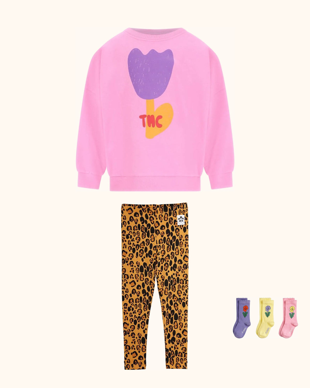 Flower Power Baby Look – originale Produkte auf einheitlichem Hintergrund