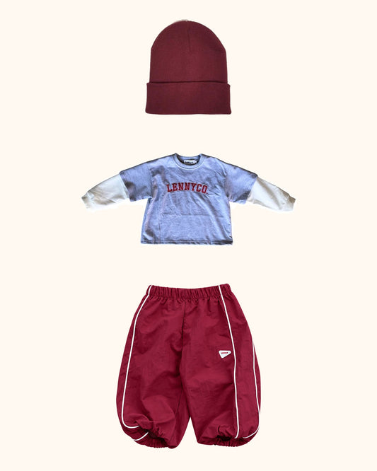 Berry Layered Wine Mini & Kids Look – originale Produkte auf einheitlichem Hintergrund