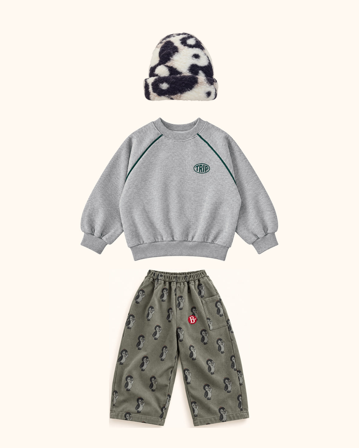 Yin Yang Penguin Mini & Kids Look – originale Produkte auf einheitlichem Hintergrund