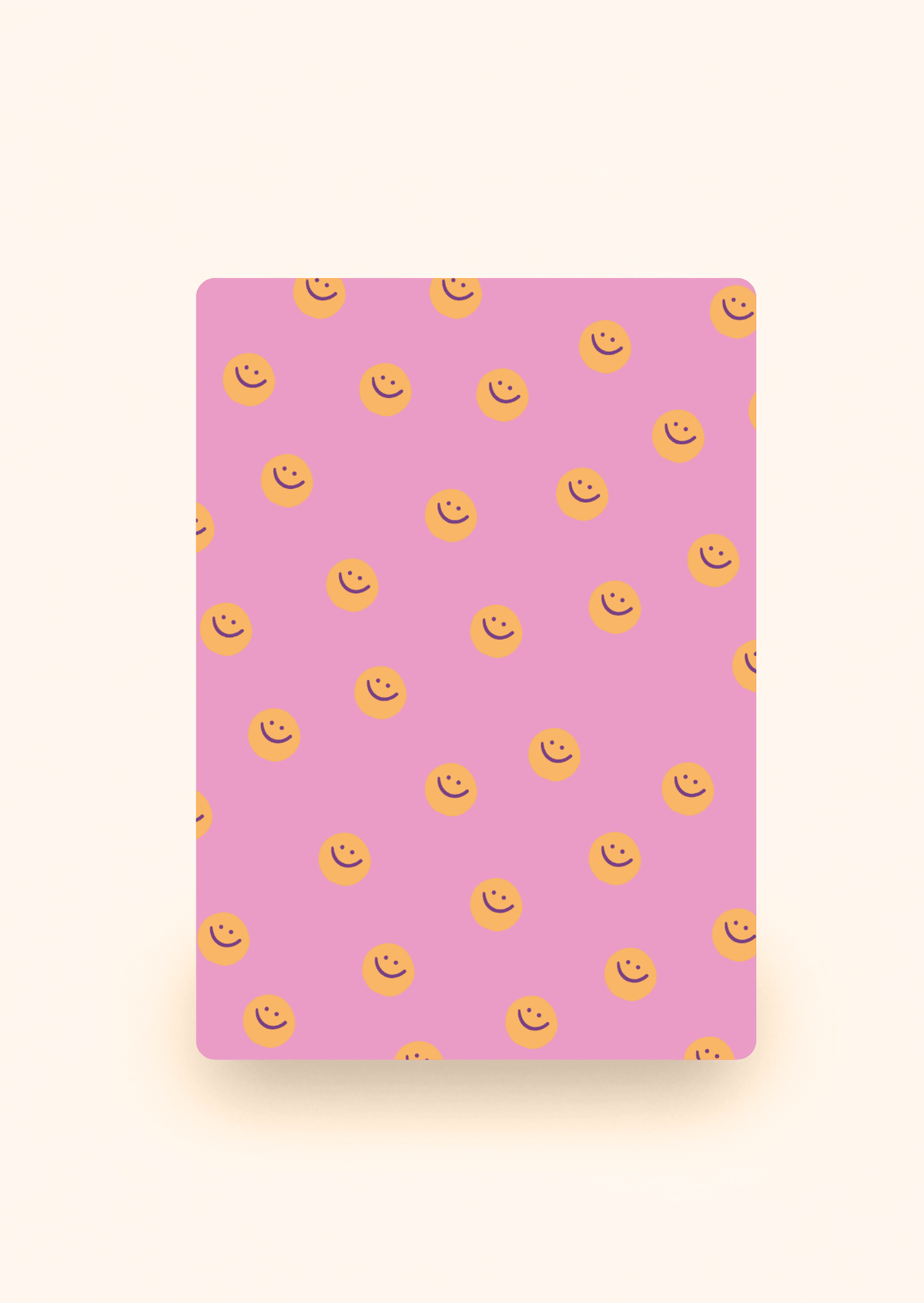 Roze wenskaart met smileys van Kaartcreaties