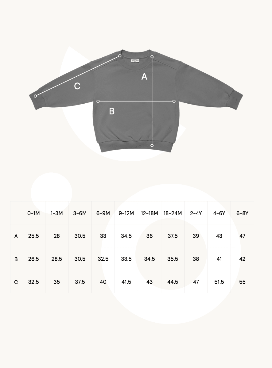 Studio Aelbo Sweatshirt Hellblau Größentabelle