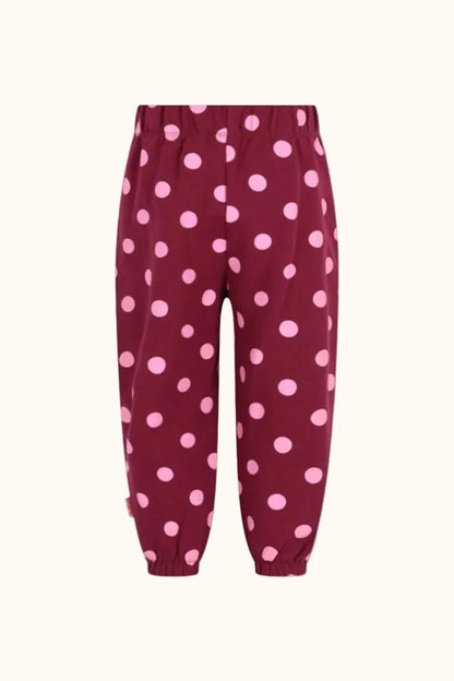 The New Chapter Wolf Sweatpants Polkadot in Bordeaux en roze